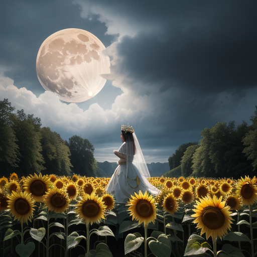 Sunflower and Moon’s Farewell